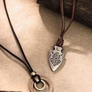 Chain For Man Pendant Chains For Boys With PU Leather Rope