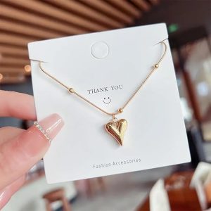 MEENAZ pendant necklace chain for women girls Love anti tarnish stainless steel gold stylish Neck Chain